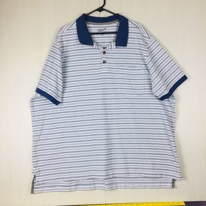 DULUTH TRADING Men's Blue Short Sleeve Pullover Cotton Shirt Sz 3XL Extra Large